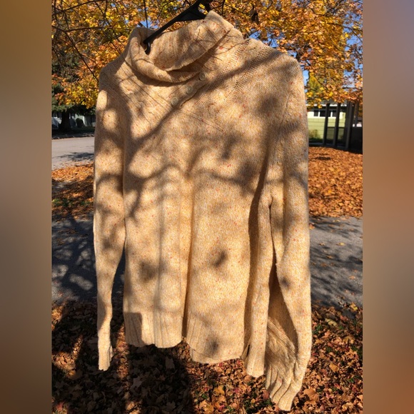 Women’s large beautiful WOOLRICH sweater cornhusk heather - Picture 2 of 16